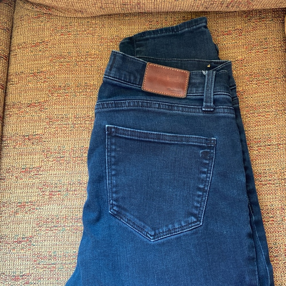 Women’s Madewell Rebel Wash, Skinny Denim Jeans, Ankle Zip, Size 28
